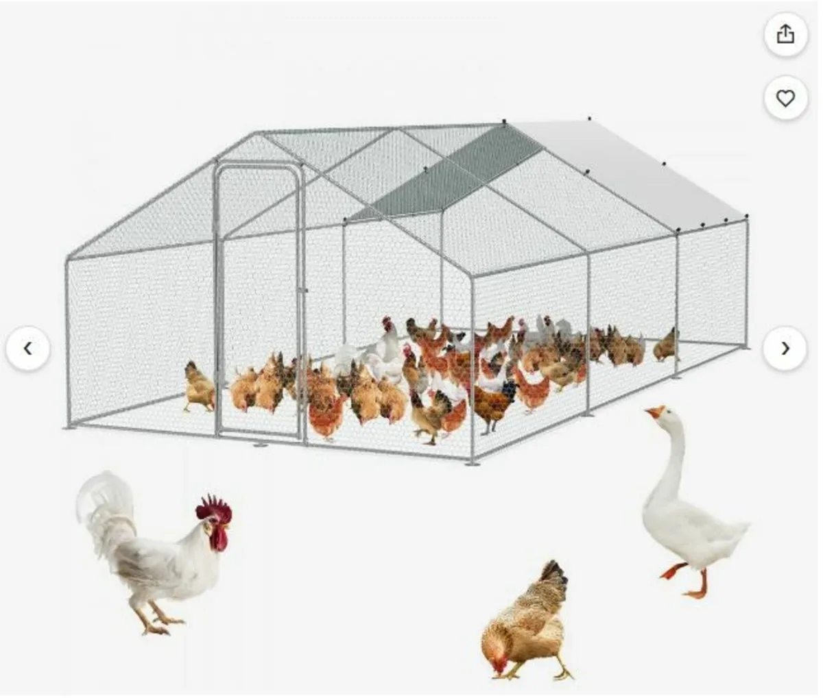 Large Metal Chicken Coop - Image 4
