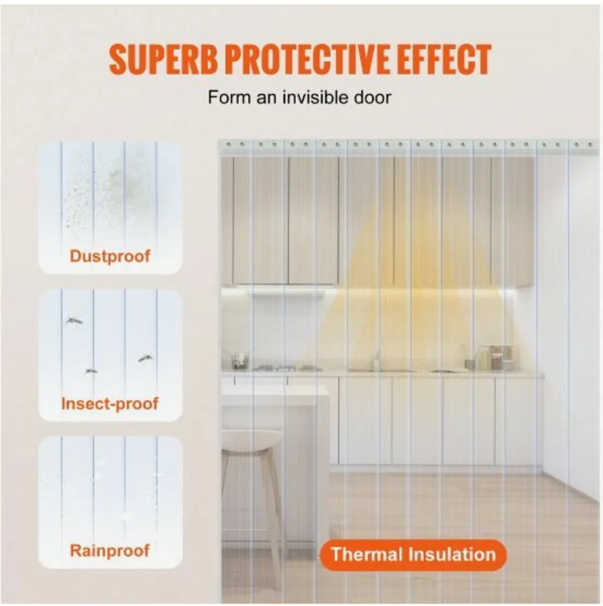 Strip Curtain, 164' Length x 8" Width x 0.08" - Image 3