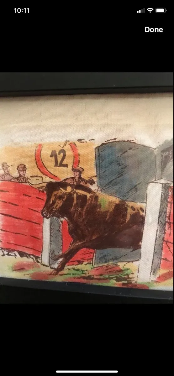 Spanish Bullfighting -Original Art on Linen - Image 2