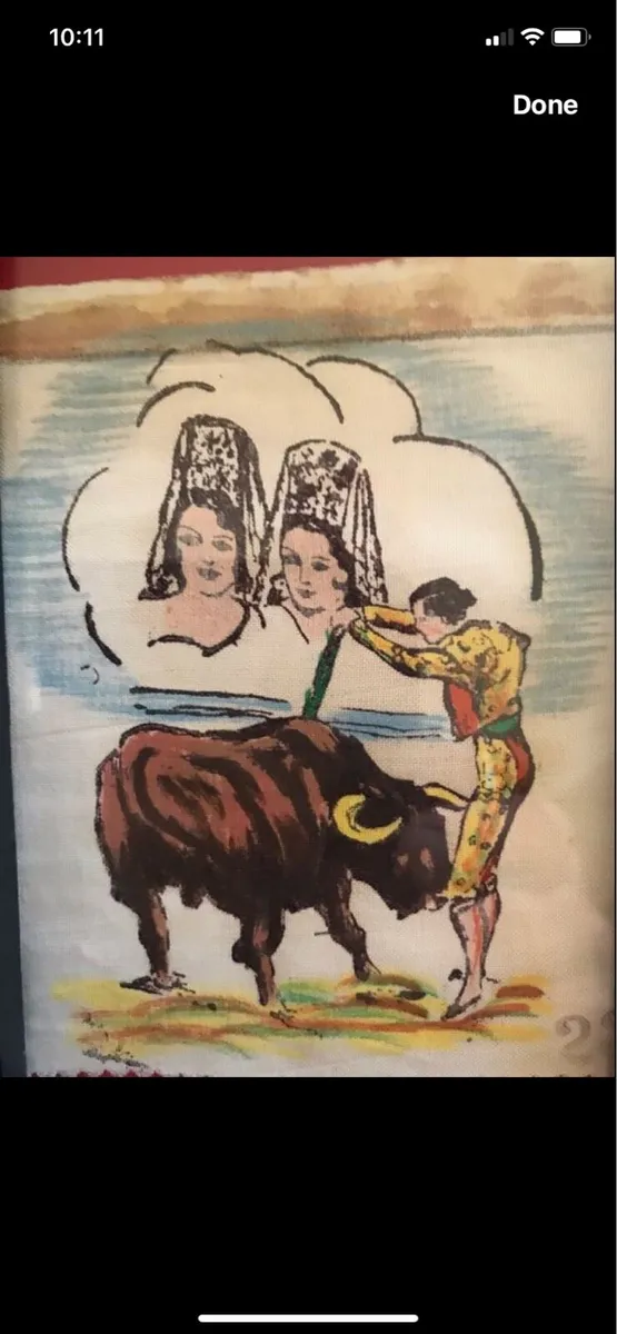 Spanish Bullfighting -Original Art on Linen - Image 4