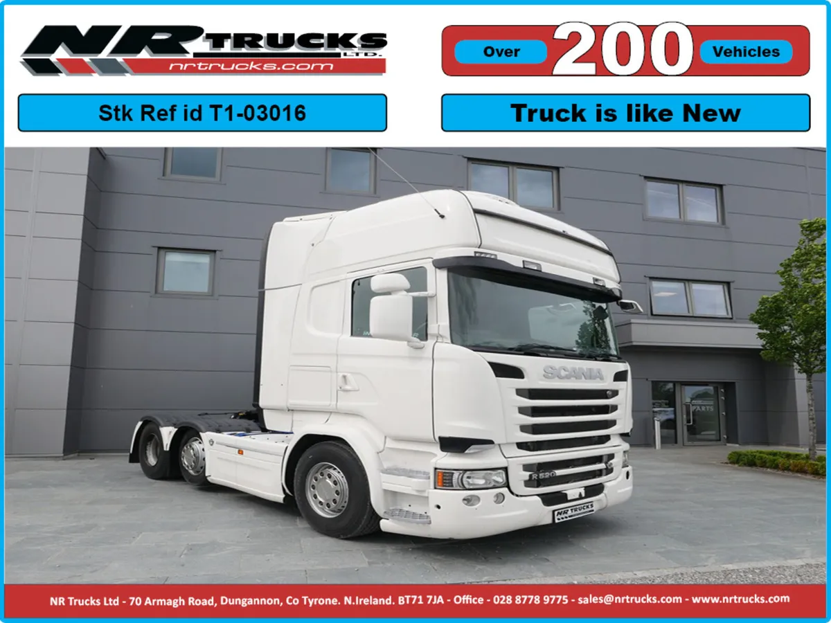 Scania R520 Topline 6x2 Midlift  Auto Gearbox - Image 1