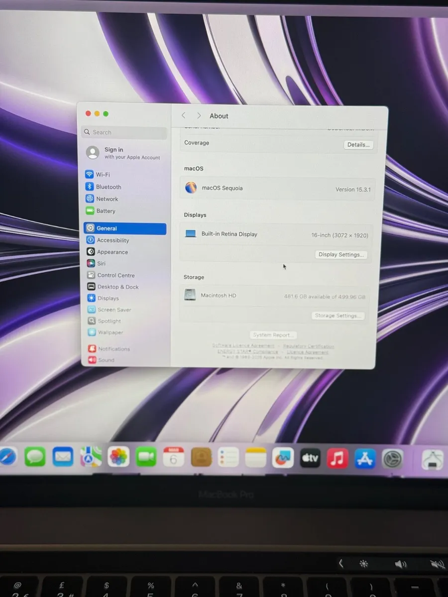 MacBook Pro 16" 2020 i7/16GB/512SSD/254c - Image 3