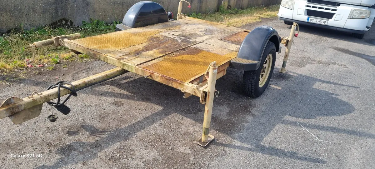Ex mod 8x5 checker plate trailor - Image 1