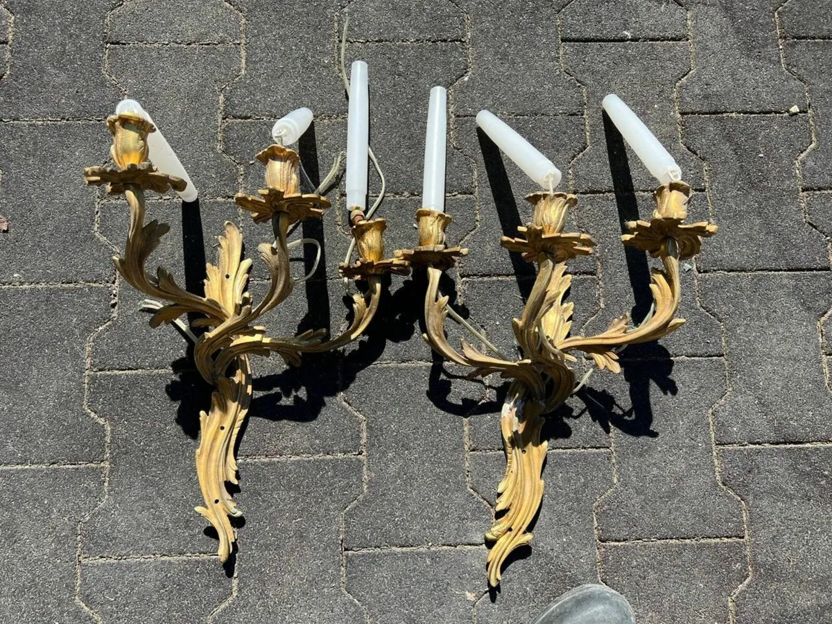 Pair x French Antique Wall lights
