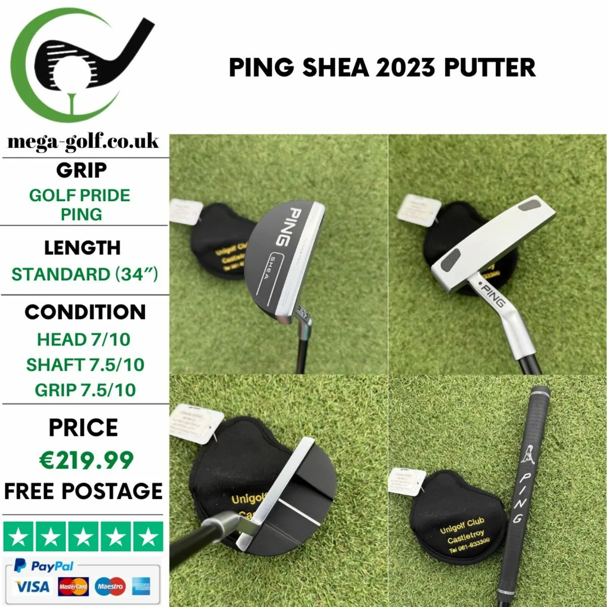 PING SHEA 2023 PUTTER / 34″ - Image 1