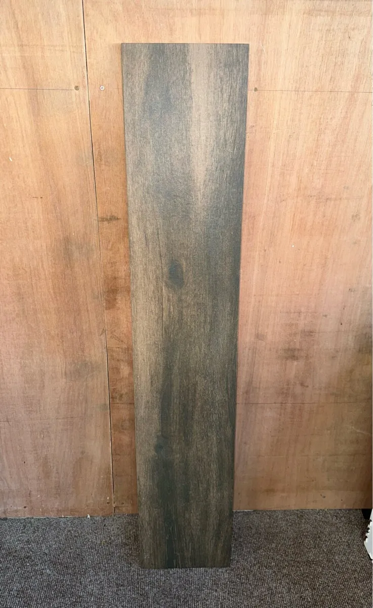 Clearance Brown Nogal Wood Effect Tile 23cm x 120 - Image 1