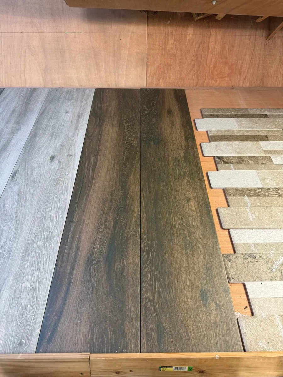 Clearance Brown Nogal Wood Effect Tile 23cm x 120 - Image 2