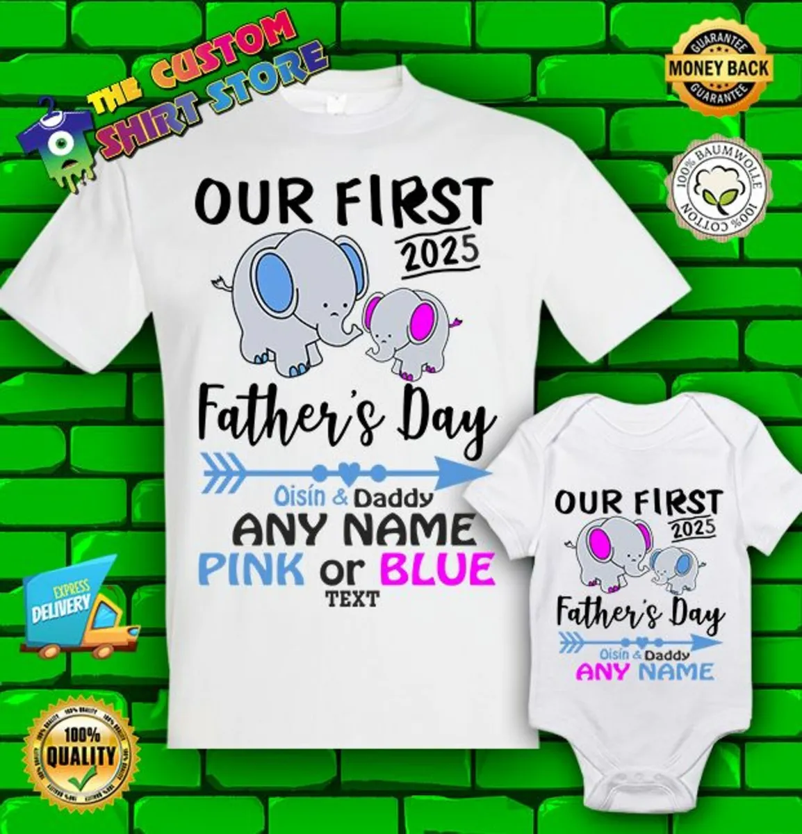 Our First Father's Day Together Matching Tshirt