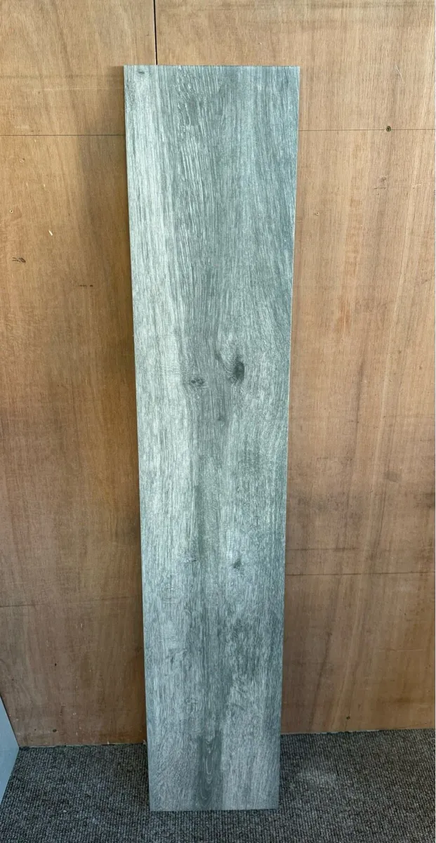 Clearance Grey Wood Effect Tile 23cm x 120cm - Image 1