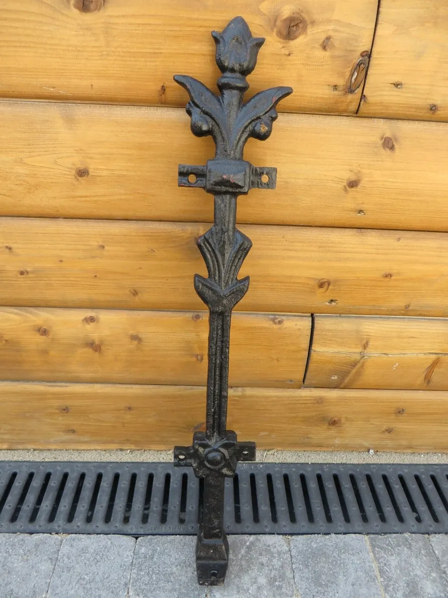 Cast Iron railing posts, gate handles, drop down b - Image 4
