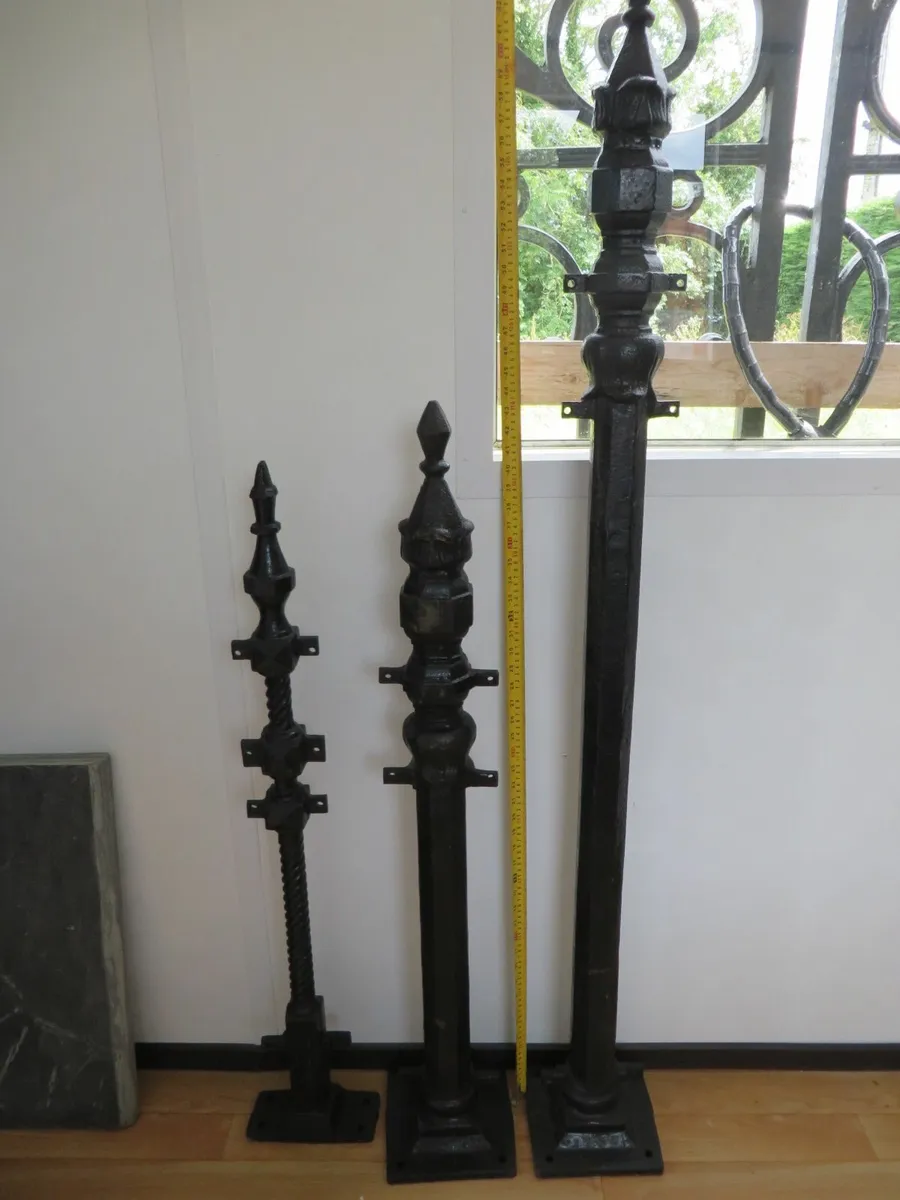 Cast Iron railing posts, gate handles, drop down b - Image 1