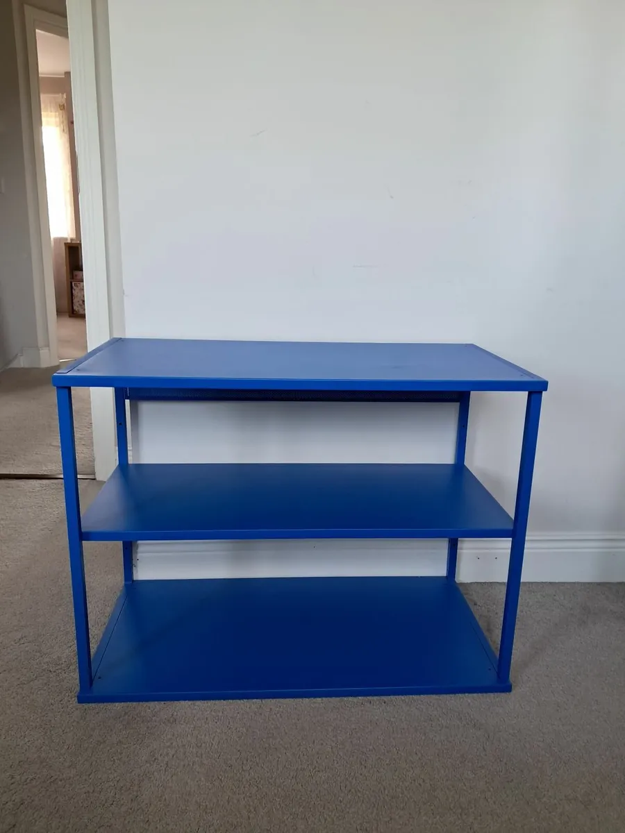 Blue open shelving unit - Image 1