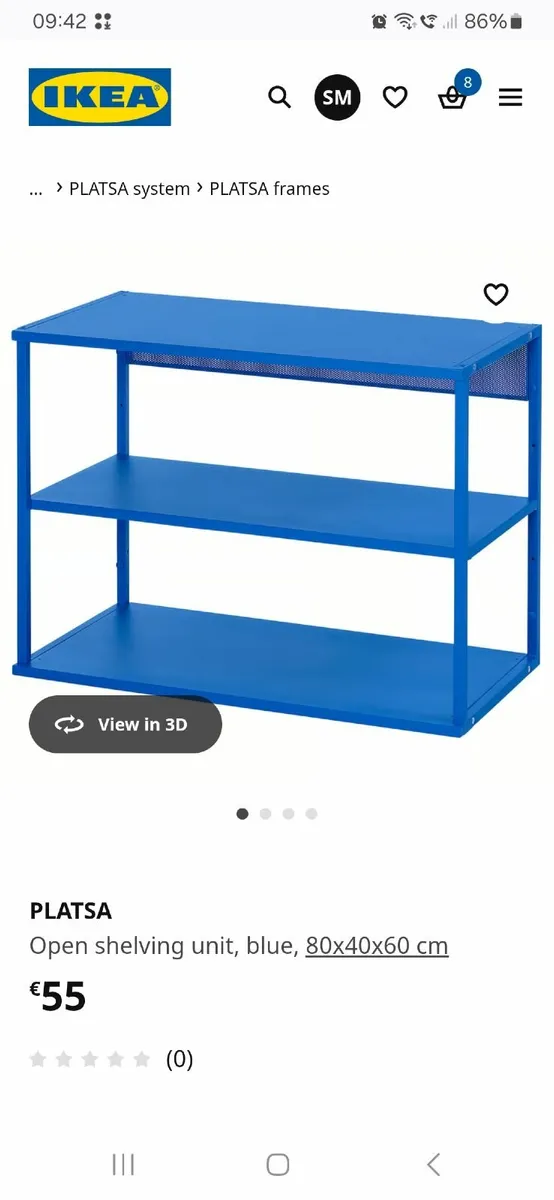 Blue open shelving unit - Image 2