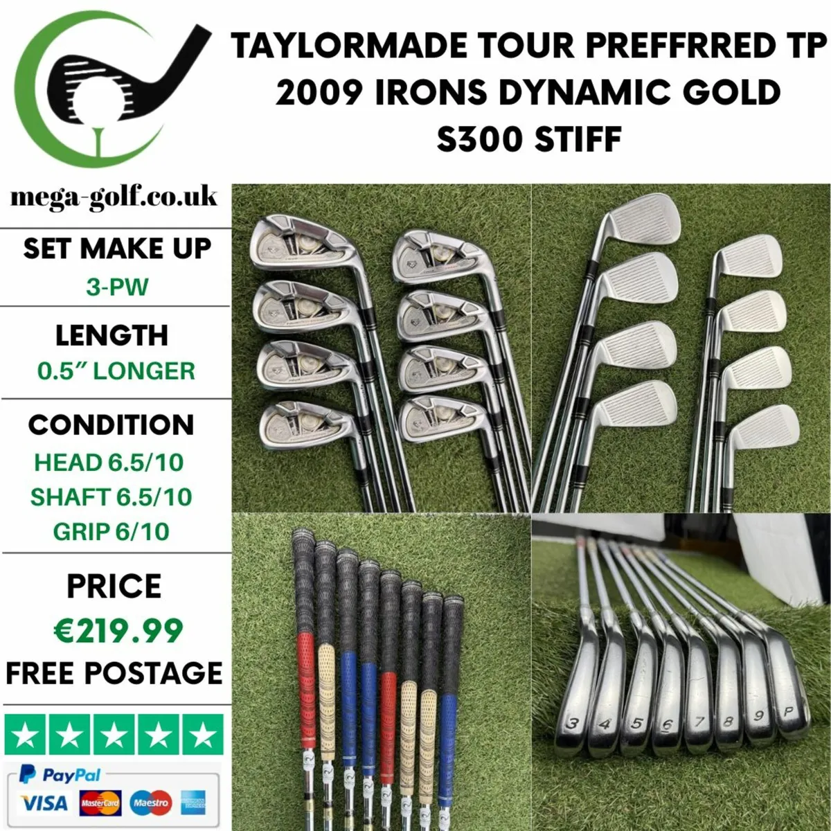TAYLORMADE TOUR PREFFRRED TP 2009 IRONS / 3-PW - Image 1