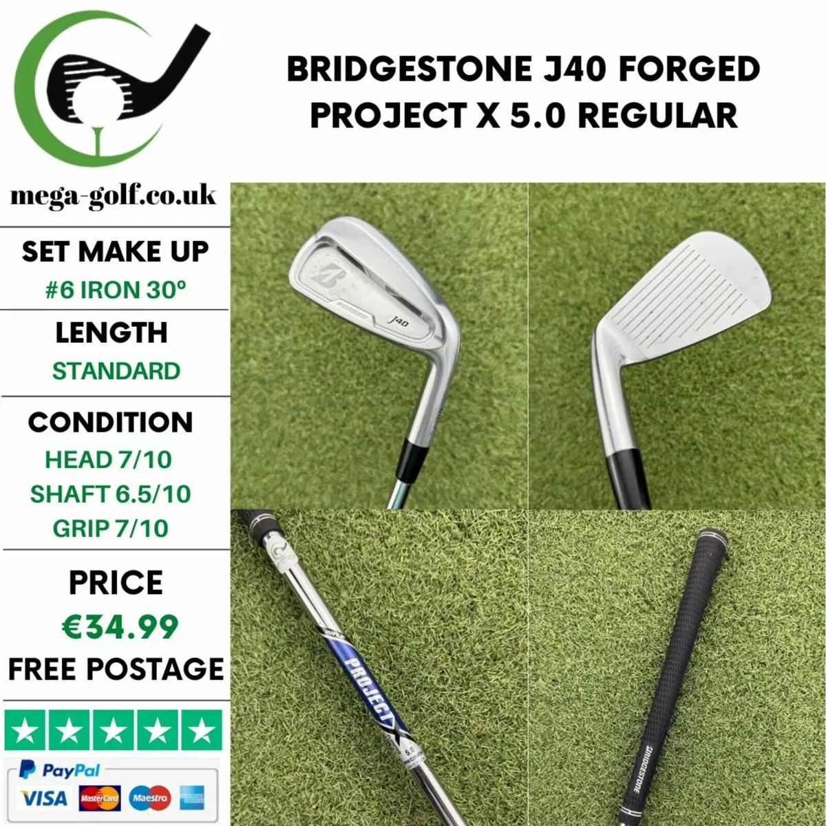 BRIDGESTONE J40 FORGED #6 IRON 30º / REGULAR - Image 1