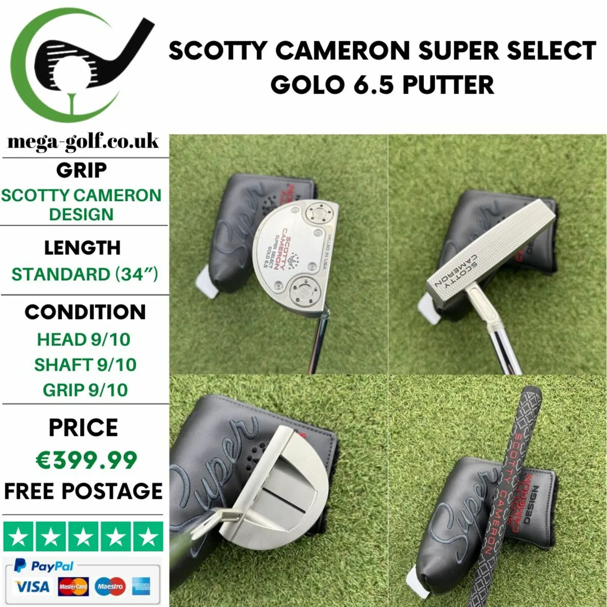 SCOTTY CAMERON SUPER SELECT GOLO 6.5 PUTTER / 34″ - Image 1