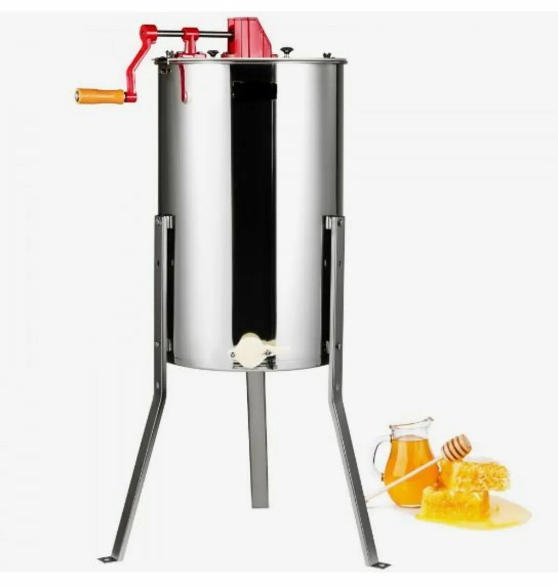 Manual Honey Extractor, 3 Frames Honey Spinner - Image 1