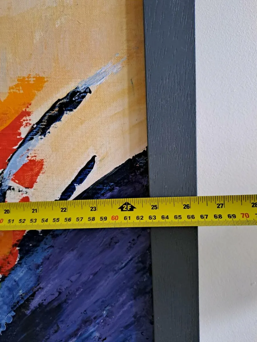 Large colourful modern painting - Image 3