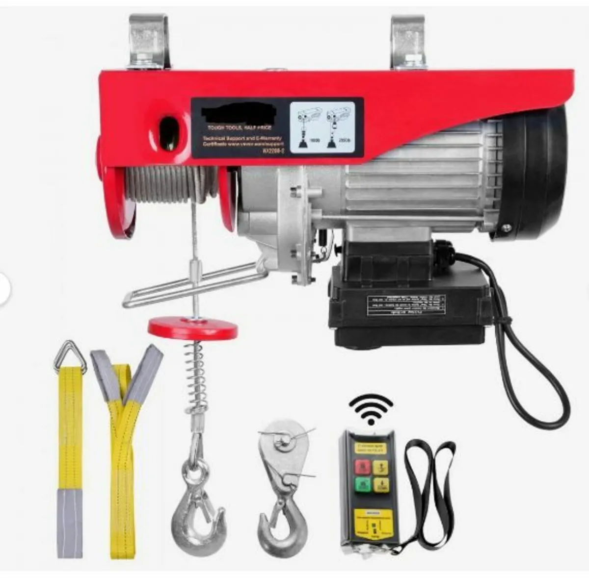 Electric Hoist, 2200 lbs Lifting Capacity, 1600W - Image 1