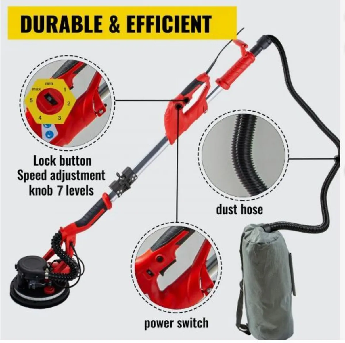 Drywall Sander 750W, Electric Drywall Sander - Image 2