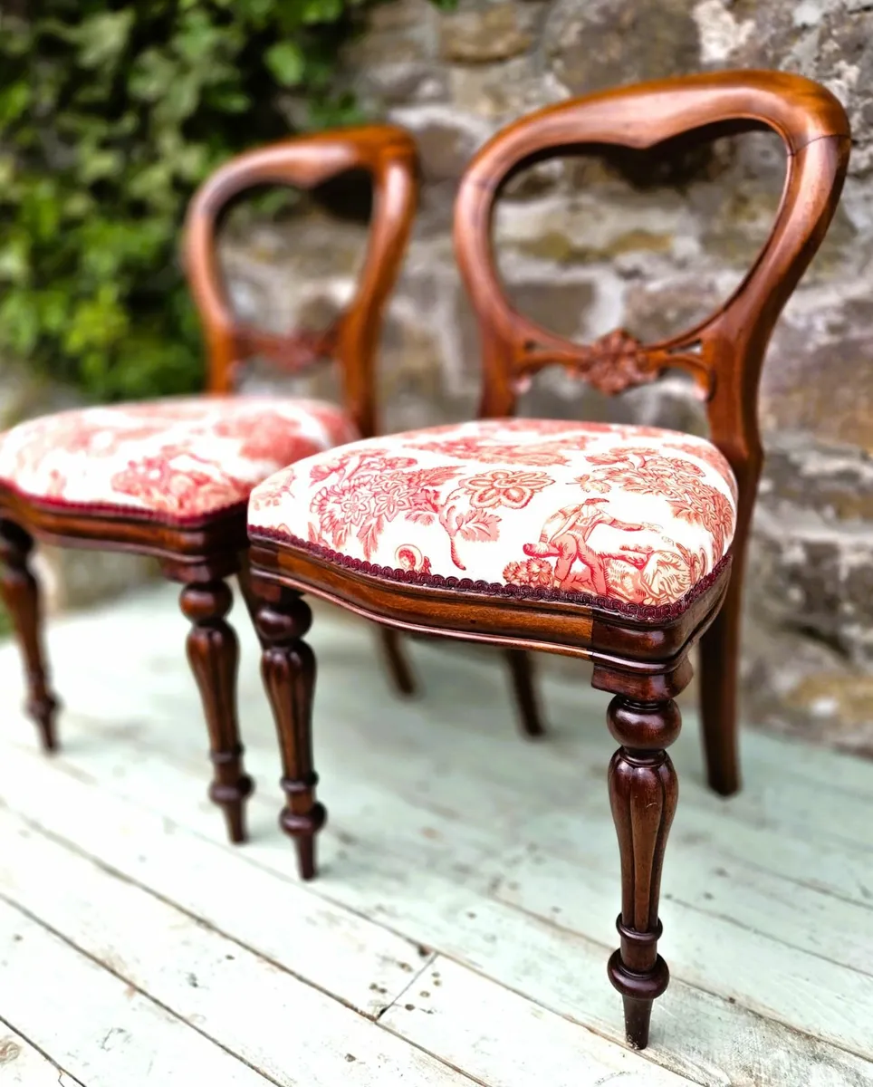 Pair of Balloon Back Chairs - Image 3