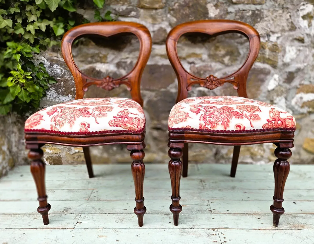 Pair of Balloon Back Chairs - Image 1