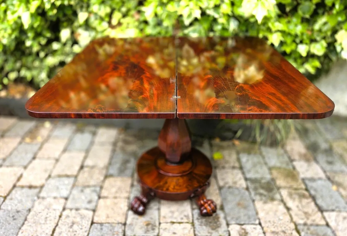 Georgian Fold Over Tea Table- Circa1830 - Image 4