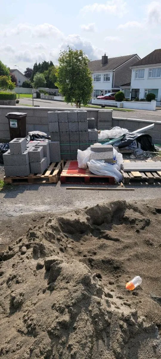 Building materials. Blocks, bricks, sand, cement - Image 2