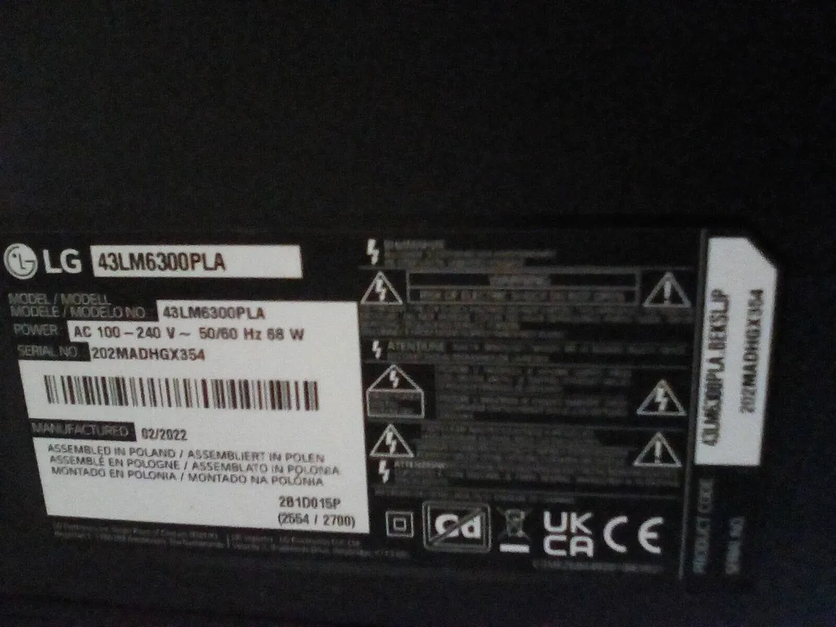 LG 43 inch TV - Image 3