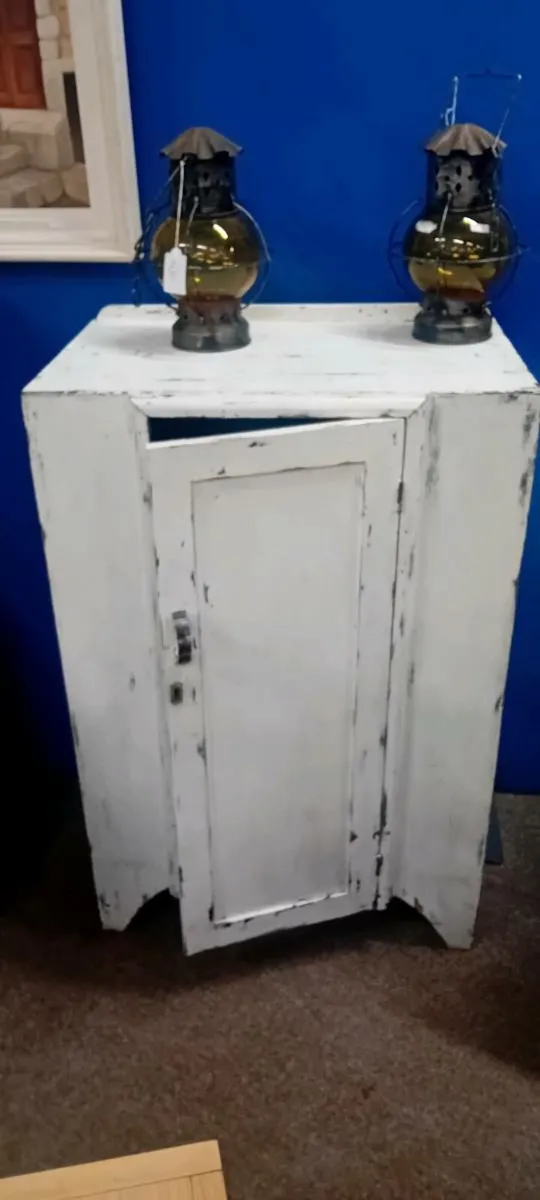 Edwardian Era Distressed Look Cupboard - Image 1