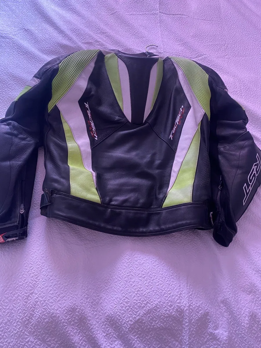 Rst track tech evo 2 leather black and flo green - Image 2