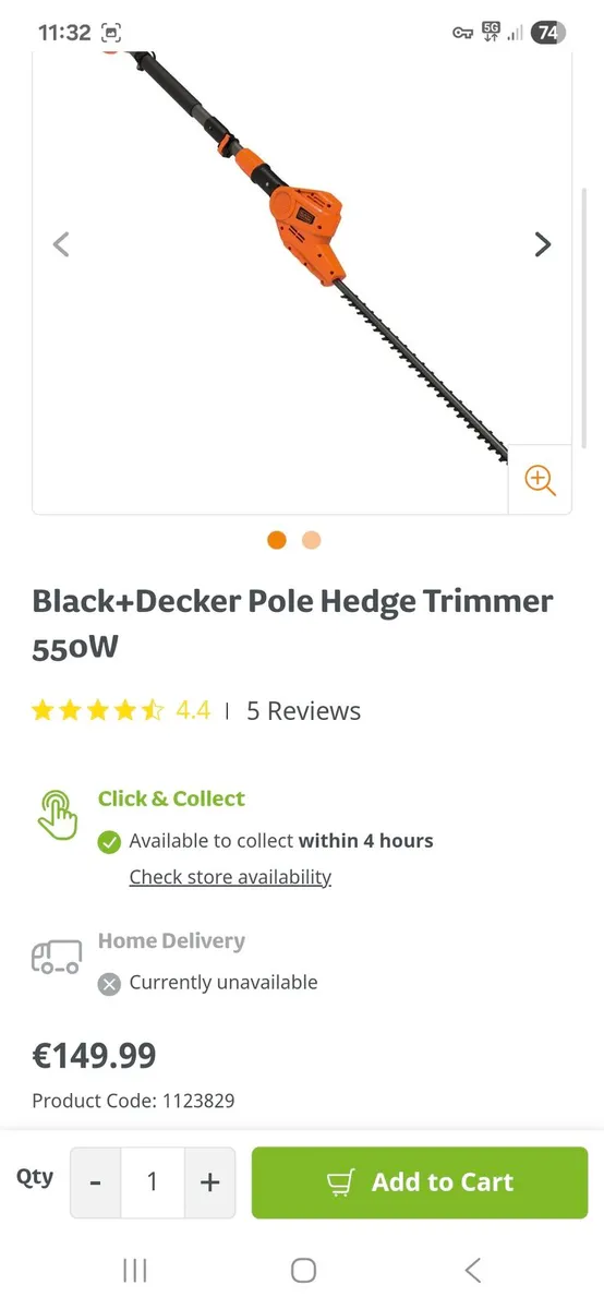 Black and decker extendable hedge trimmer - Image 2
