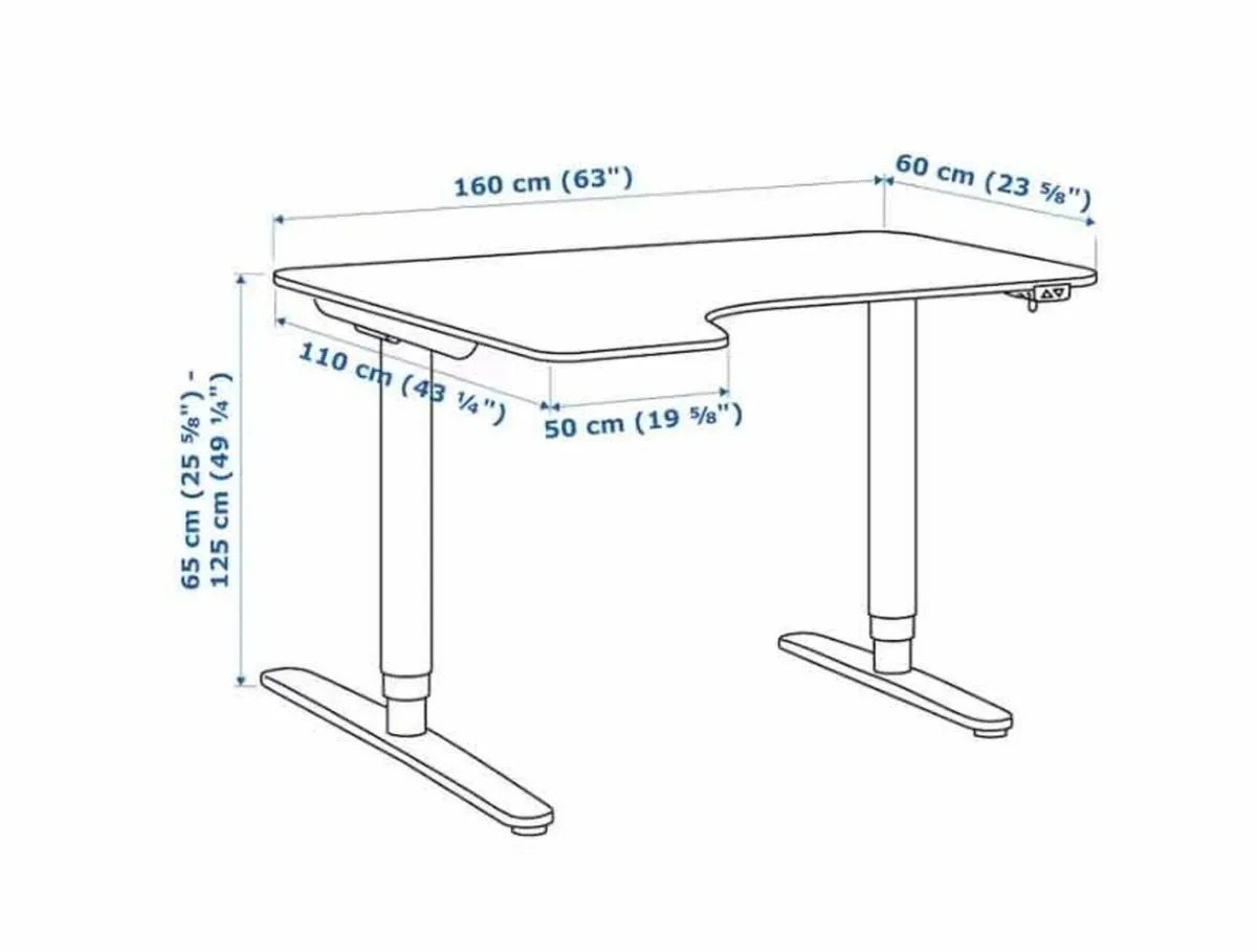 Stand sit corner electric desk mechanism - Image 3