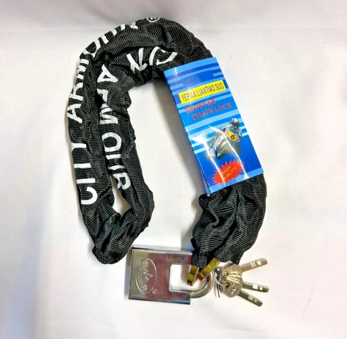 Heavy Duty Motorcycle Chain & Lock - Image 2