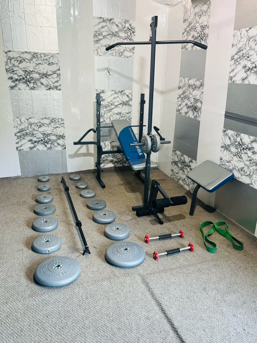 (YORK BENCH ALL IN ONE) WEIGHTS BARBELL DUMBBELLS - Image 1