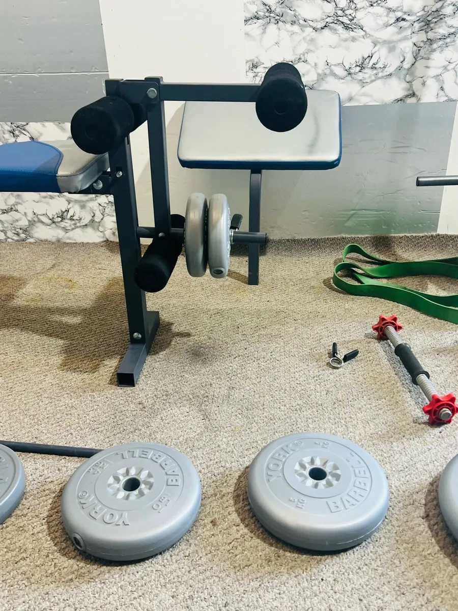 (YORK BENCH ALL IN ONE) WEIGHTS BARBELL DUMBBELLS - Image 4