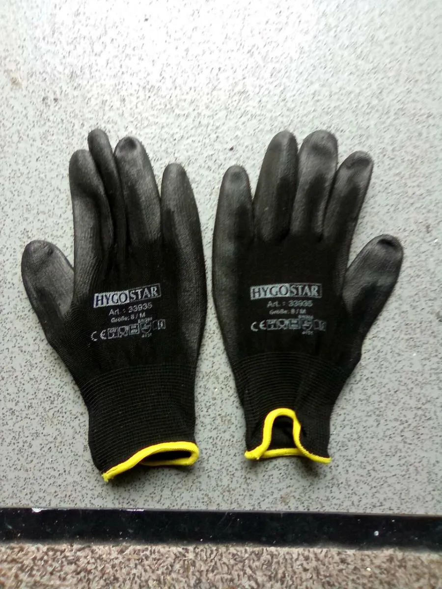 HIKING  BOOTS.  SIZE. 8. AND. A PAIR  OF WORKGLOVE - Image 2