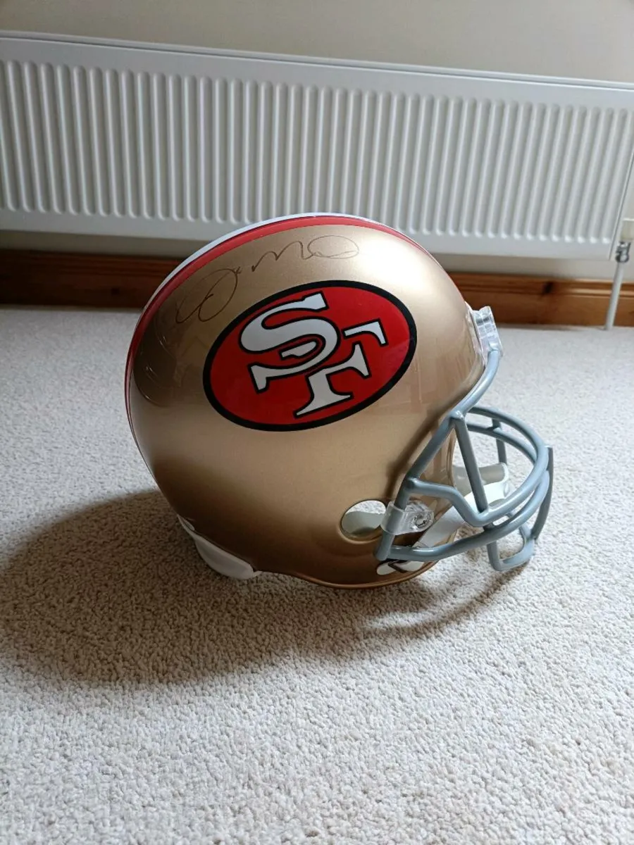 Signed Joe Montana 49's helmet - Image 1