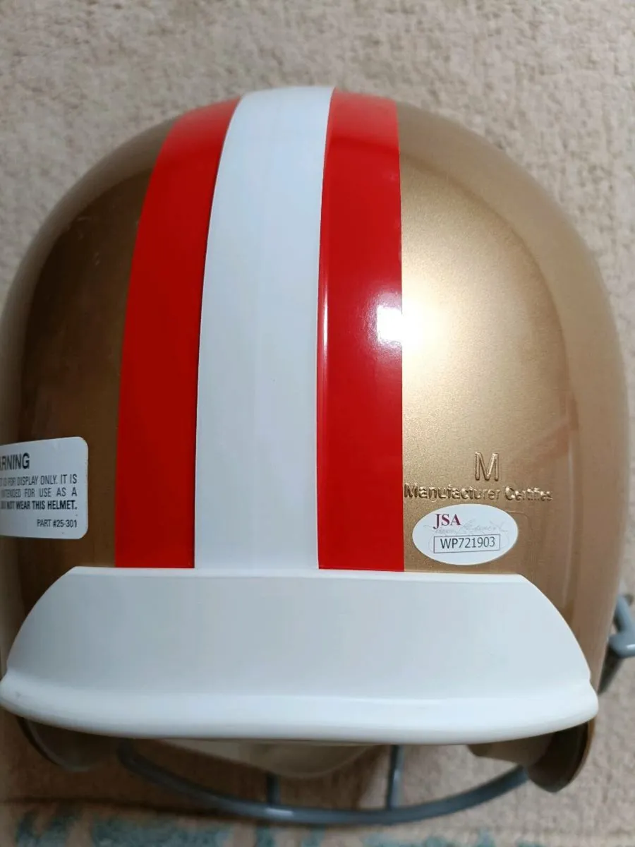 Signed Joe Montana 49's helmet - Image 3