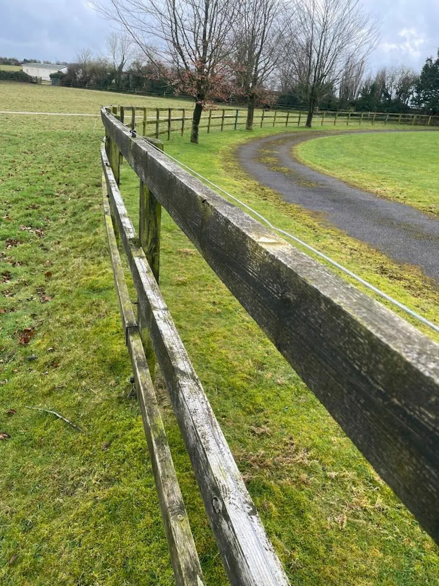Creosote Post and Rail fence - used - Image 3