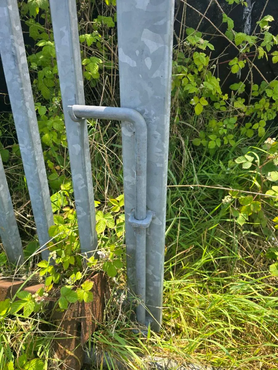 Large galvanised swing gate - Image 4