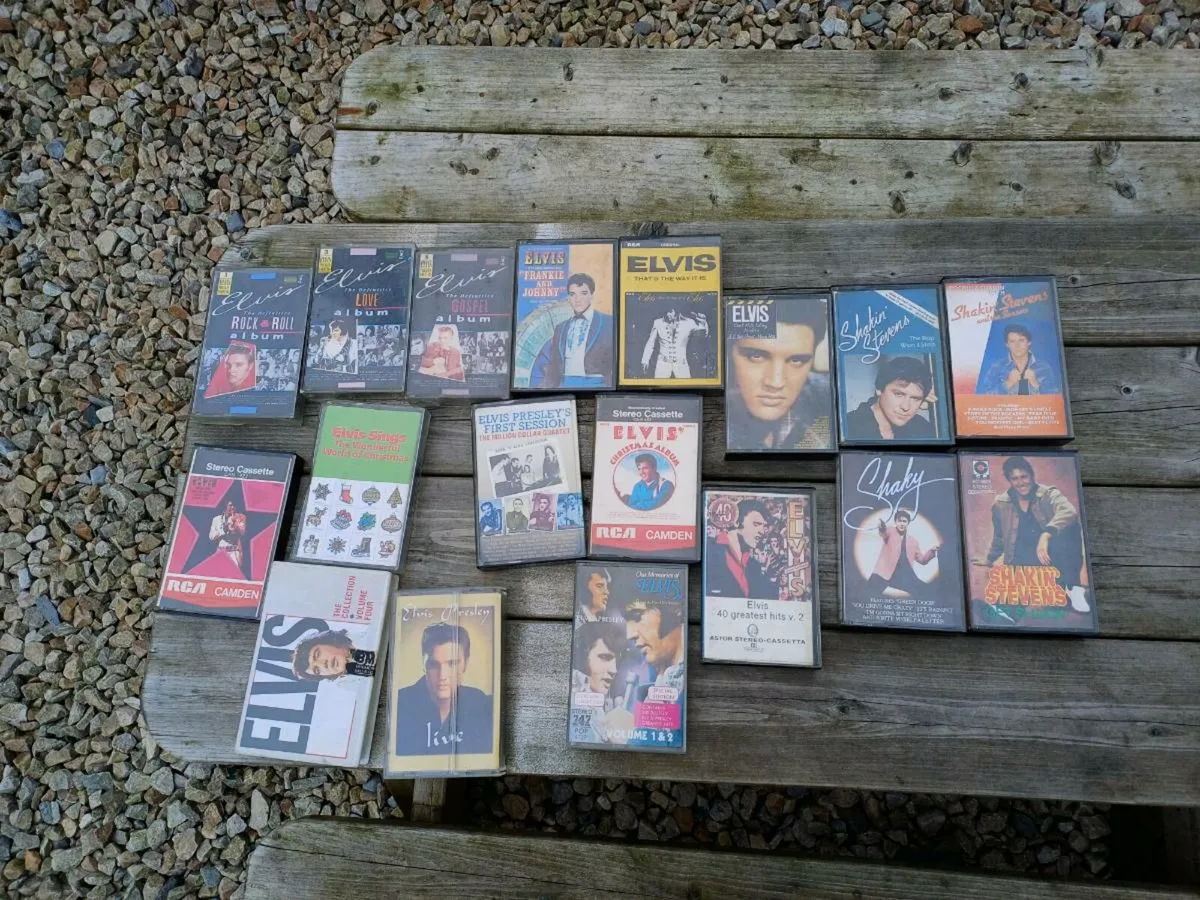Collection of Elvis and Shaken Stevens Cassettes - Image 1