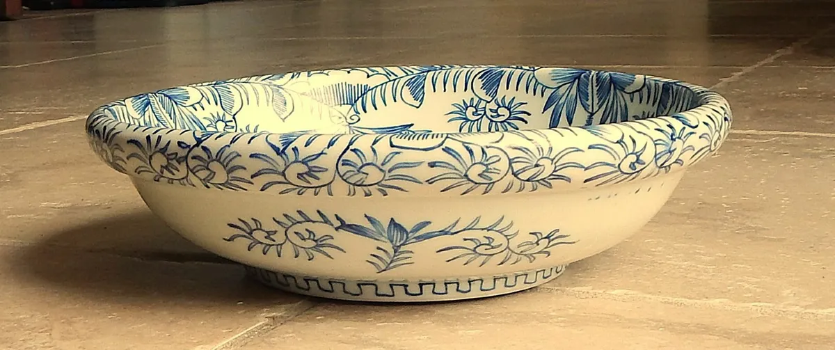 Chinese Ceramic Blue & White Bowl - Image 1