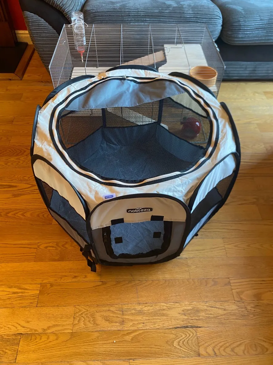 Large hamster cage with a fold-up play pen - Image 4