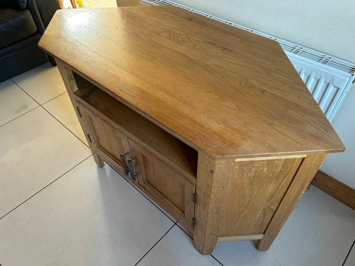 Oak TV Corner unit - Image 2
