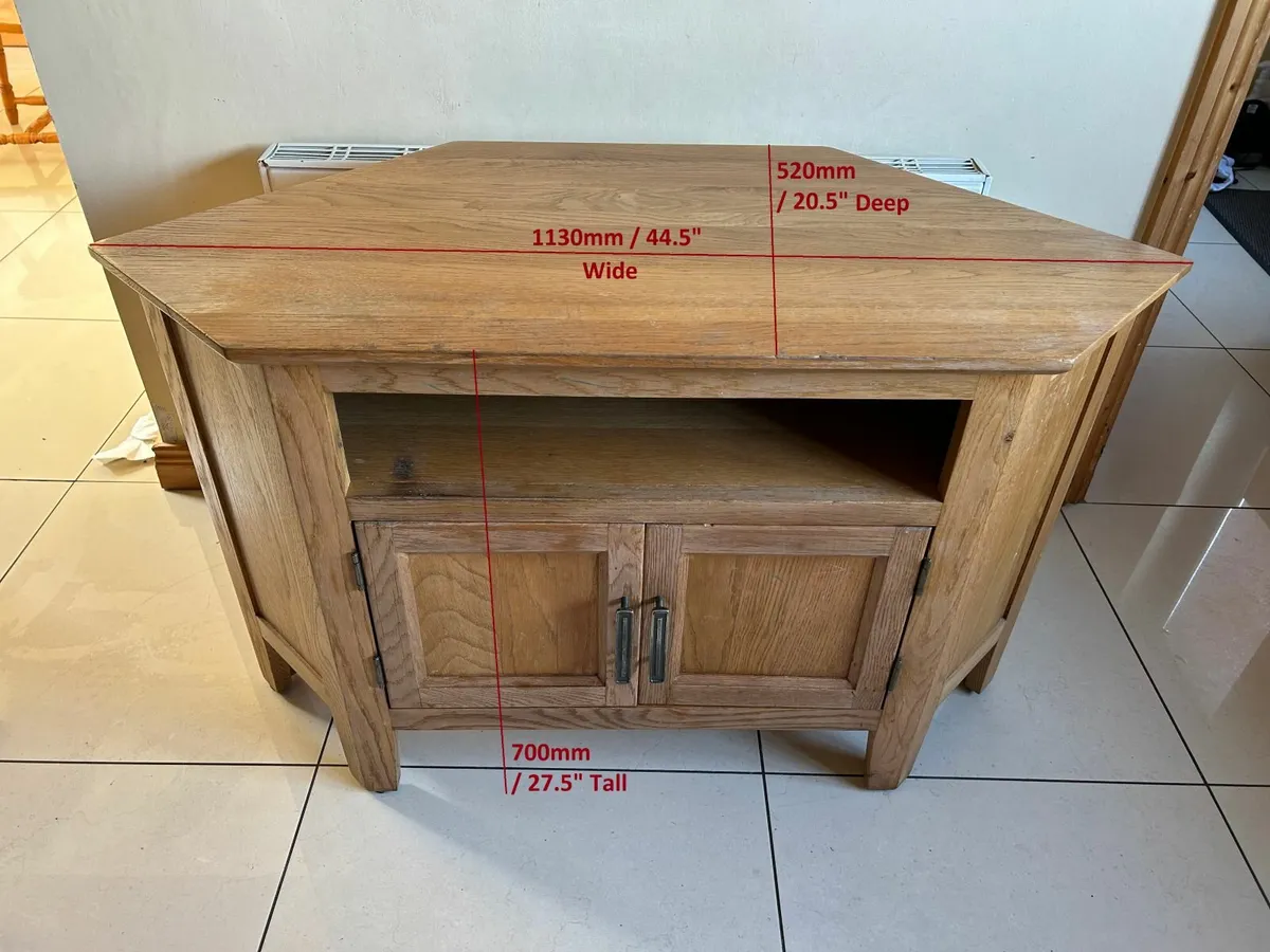 Oak TV Corner unit - Image 3