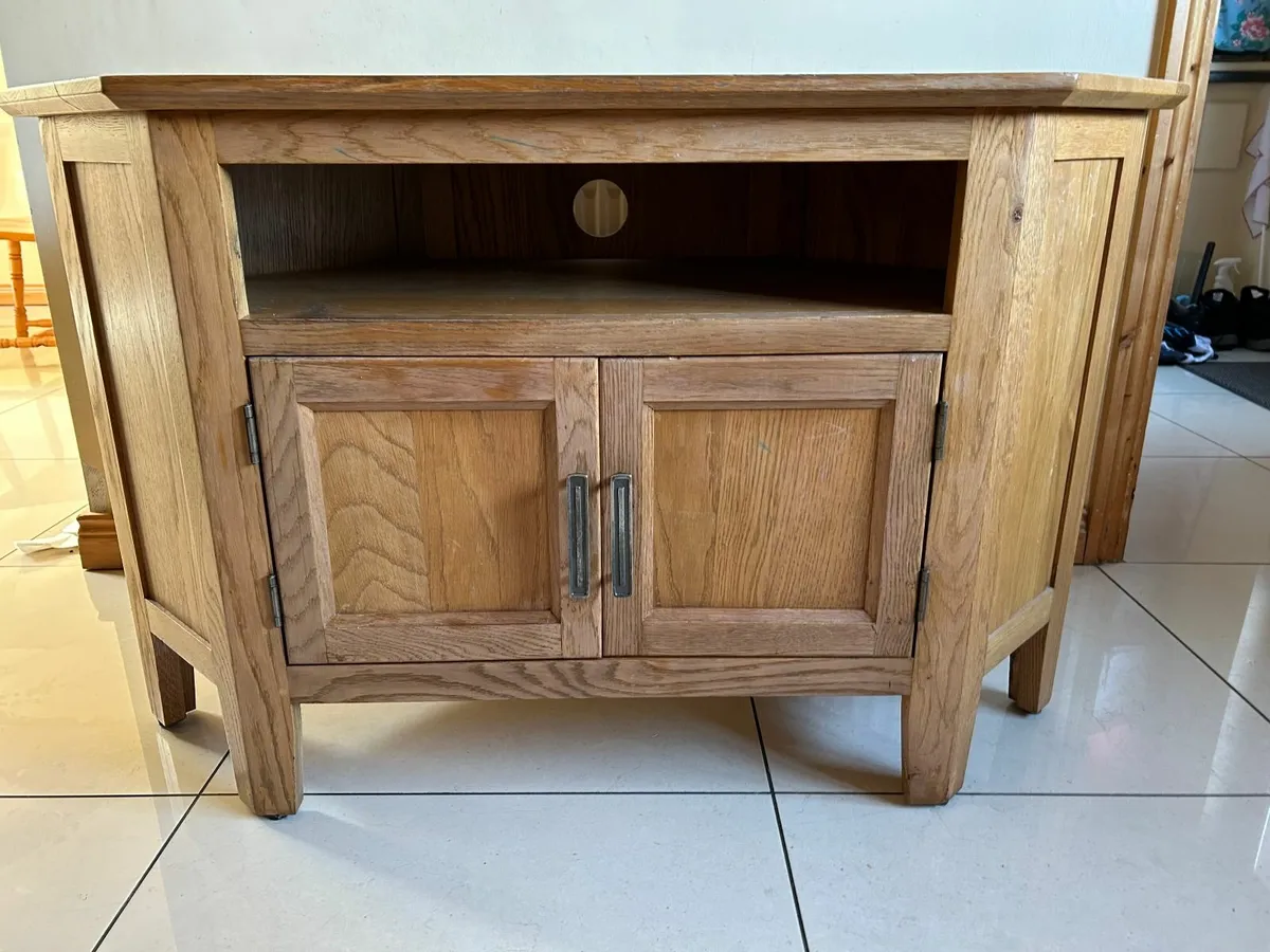 Oak TV Corner unit - Image 4