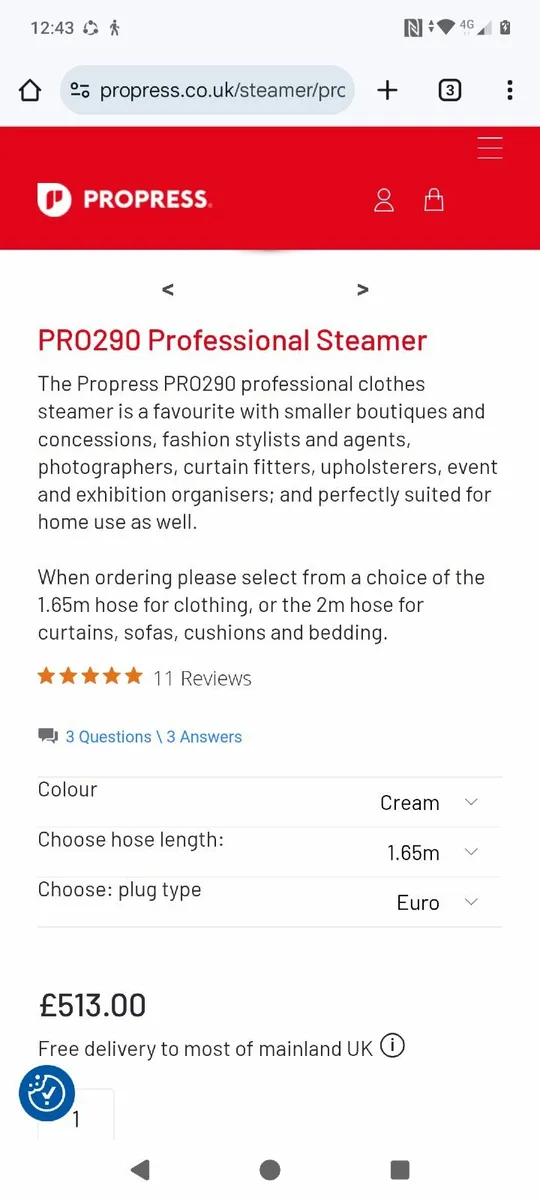 Professional steamer - Image 1