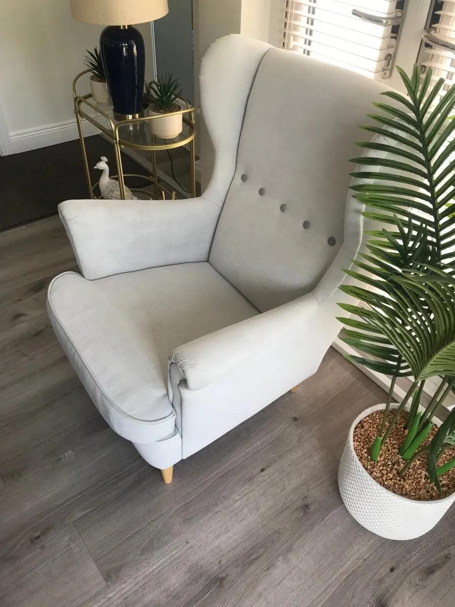 Strandmon Ikea Grey armchair - Image 3