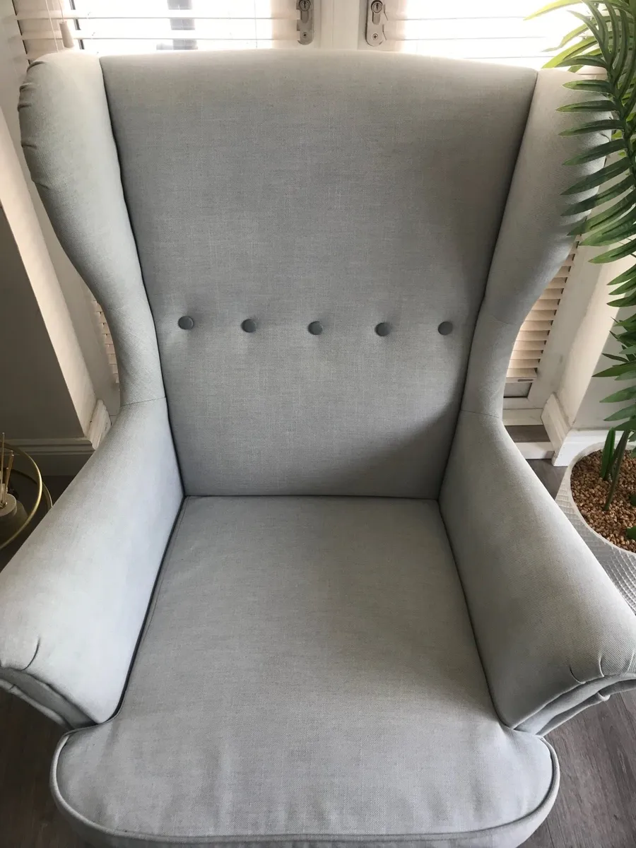 Strandmon Ikea Grey armchair - Image 4